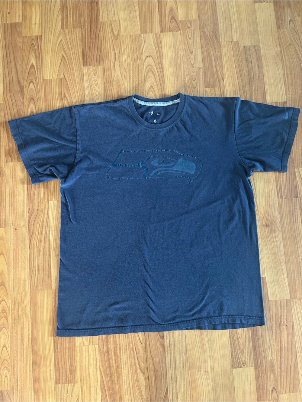 Seattle Seahawks Nike Men's Navy Graphic Logo T-Shirt